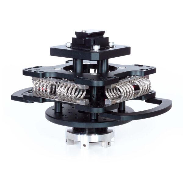 Vortex suspension system with stainless steel & spring socked & steel mounting plate for DJI Ronin III 200kg payload.